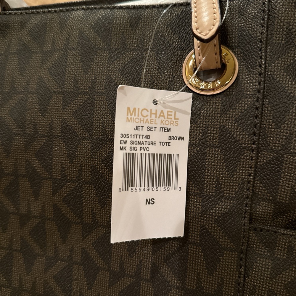 Michael Kors Dark Brown Signature Tote - Picture 3 of 10